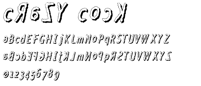 Crazy Cock font